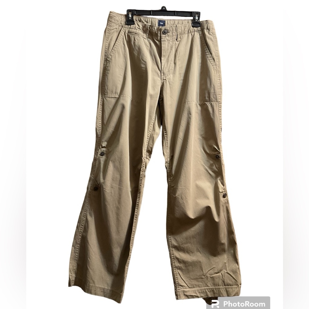 Men’s Gap Adjustable Pant Leg Functional Drawstring. Pockets. Lightweight Cotton